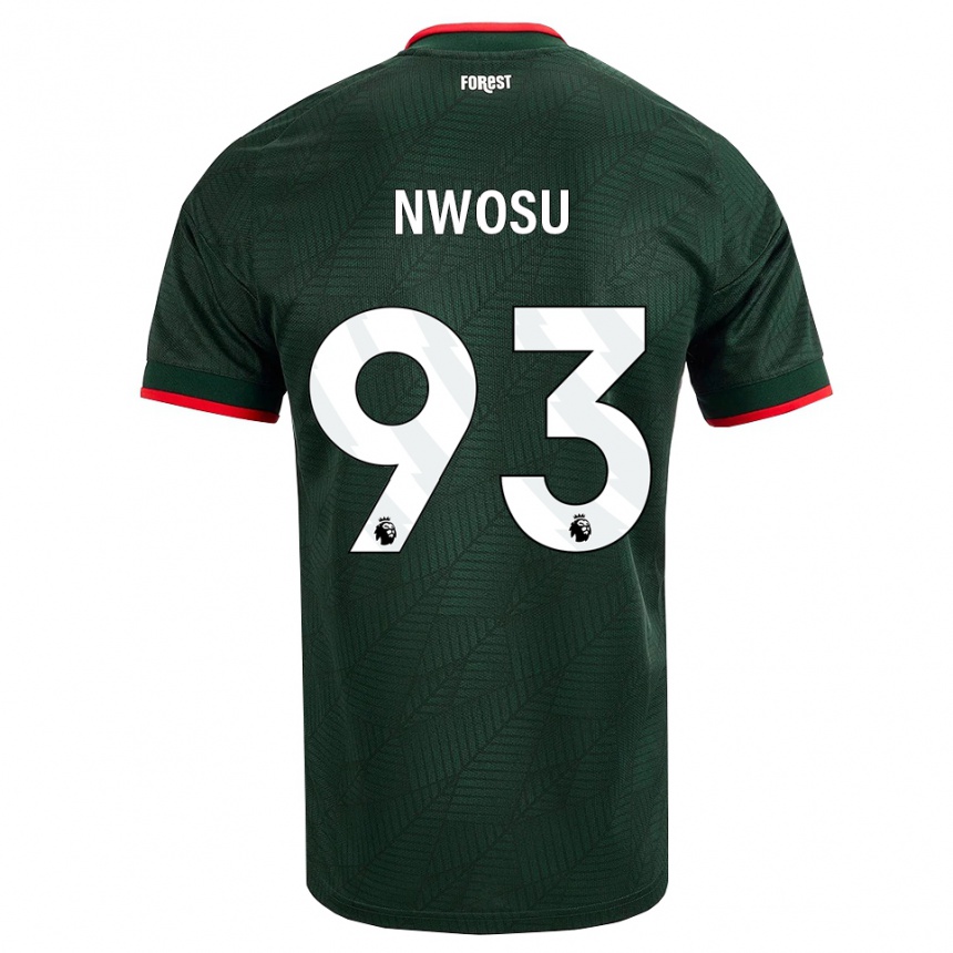 נשים כדורגל Chinaza Nwosu #93 ירוק כהה אדום הרחק ג'רזי 2026/27