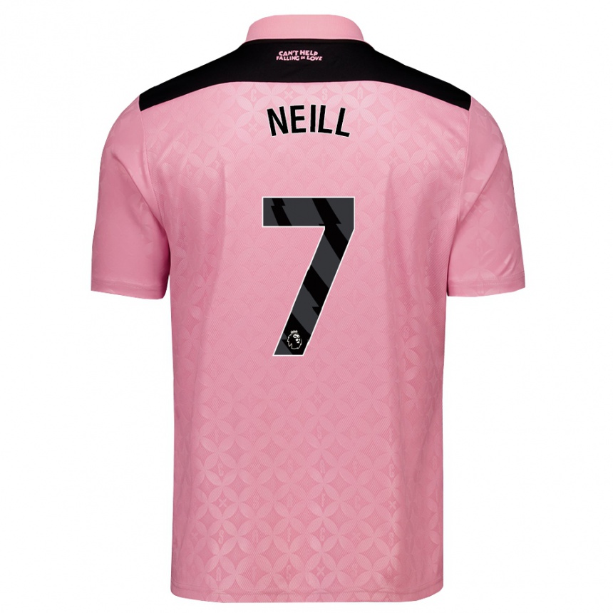 נשים כדורגל Marcus Neill #7 ורוד בהיר שחור הרחק ג'רזי 2026/27