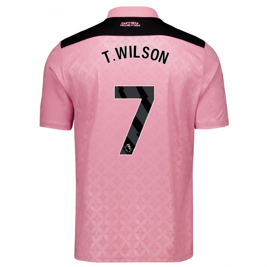 נשים כדורגל Triziano Wilson #7 ורוד בהיר שחור הרחק ג'רזי 2026/27