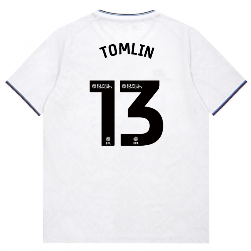 נשים כדורגל Jack Tomlin #13 בורדו לבן הרחק ג'רזי 2026/27