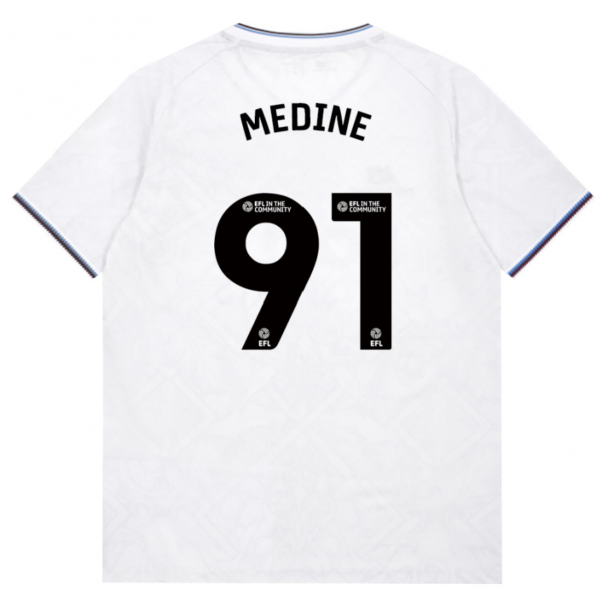 נשים כדורגל Jephthah Medine #91 בורדו לבן הרחק ג'רזי 2026/27