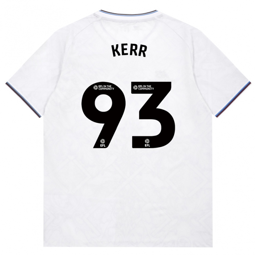נשים כדורגל Joel Kerr #93 בורדו לבן הרחק ג'רזי 2026/27