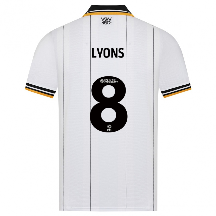 נשים כדורגל Connor Lyons #8 כתום לבן שחור הרחק ג'רזי 2026/27