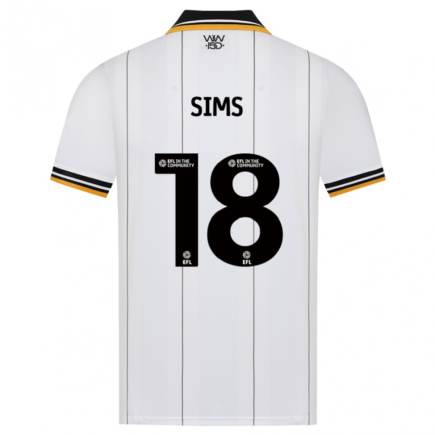 נשים כדורגל Amy Sims #18 כתום לבן שחור הרחק ג'רזי 2026/27