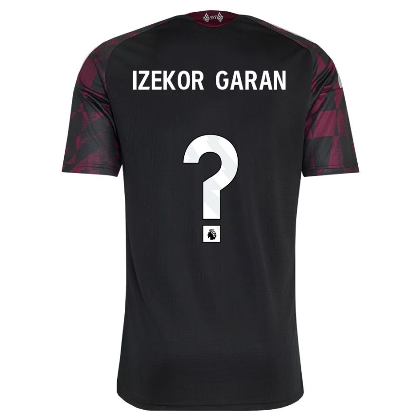 נשים כדורגל Japhecht Izekor Garan #0 שחור לבן סגול ג'רזי קיט שלישי 2026/27