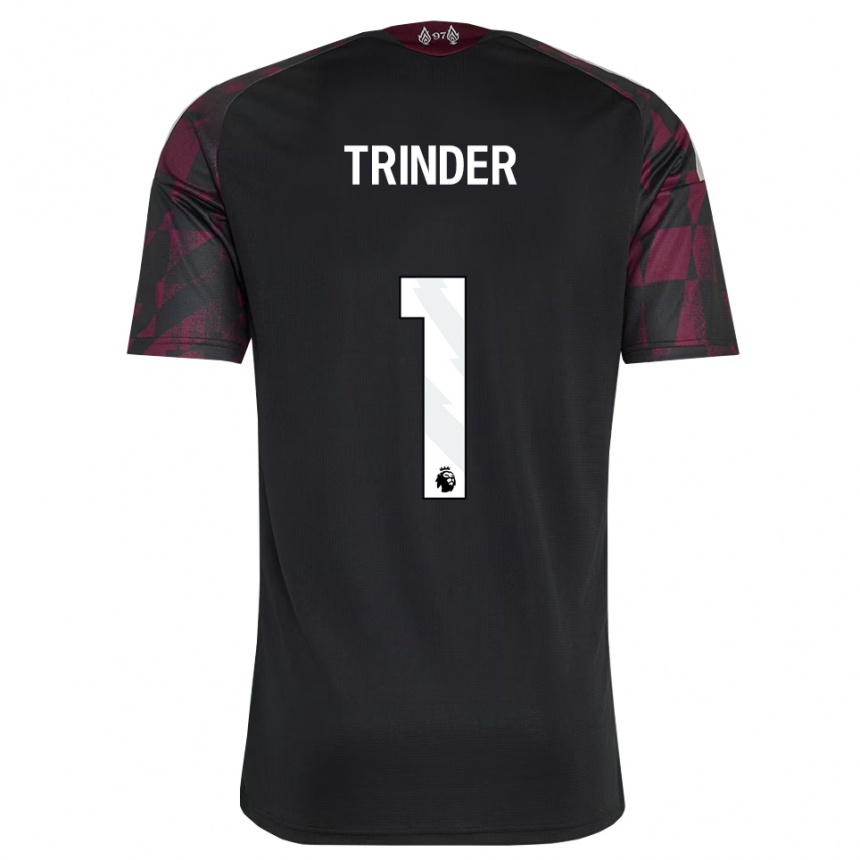נשים כדורגל Zach Trinder #1 שחור לבן סגול ג'רזי קיט שלישי 2026/27