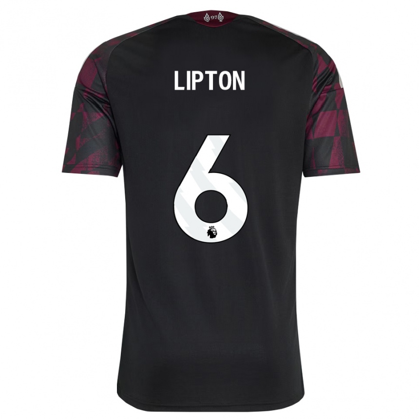 נשים כדורגל Joe Lipton #6 שחור לבן סגול ג'רזי קיט שלישי 2026/27