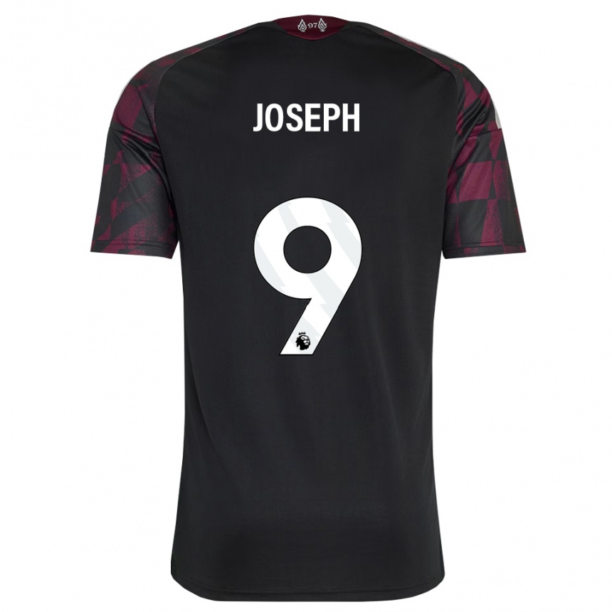 נשים כדורגל Vincent Joseph #9 שחור לבן סגול ג'רזי קיט שלישי 2026/27