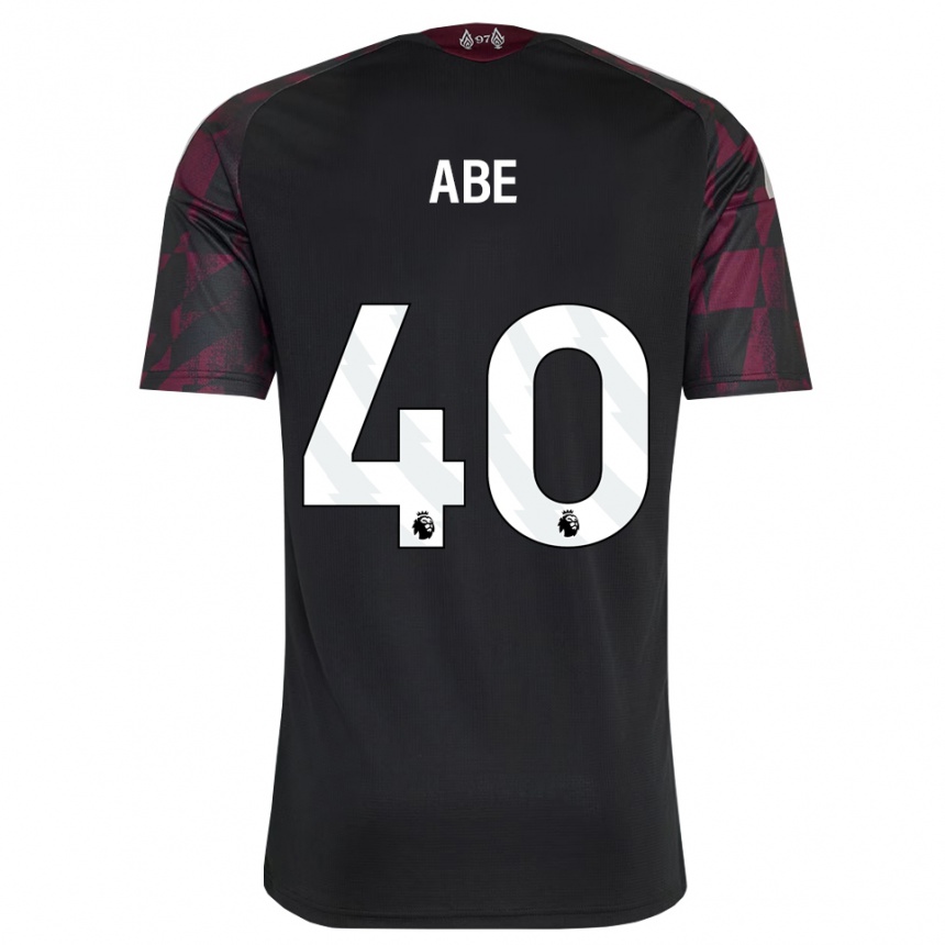 נשים כדורגל Joshua Abe #40 שחור לבן סגול ג'רזי קיט שלישי 2026/27