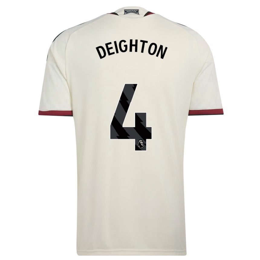 נשים כדורגל Joe Deighton #4 בז' שחור אדום ג'רזי קיט שלישי 2026/27