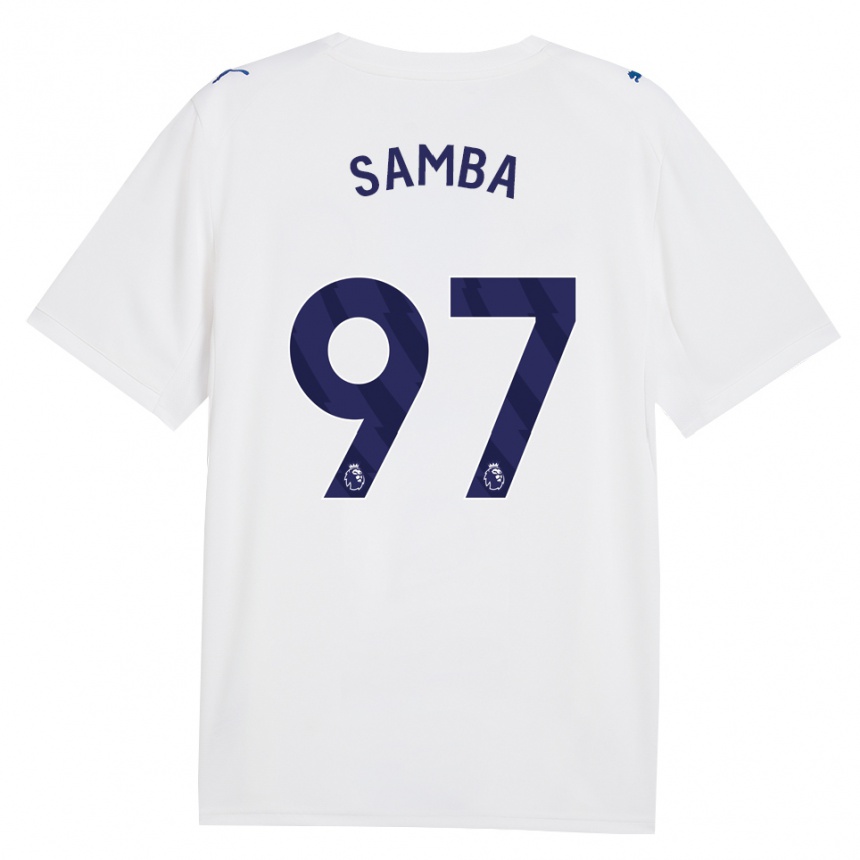 נשים כדורגל Tyrone Samba #97 צי כחול לבן ג'רזי קיט שלישי 2026/27