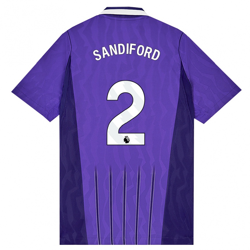 נשים כדורגל Oscar Sandiford #2 סגול לבן ג'רזי קיט שלישי 2026/27