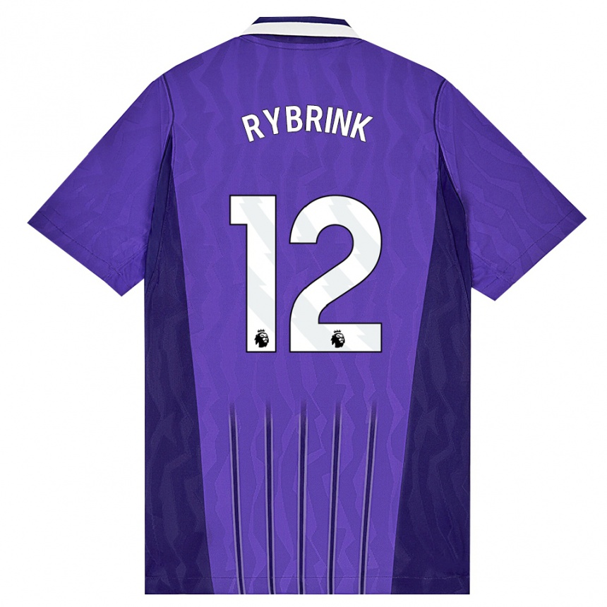 נשים כדורגל Josefine Rybrink #12 סגול לבן ג'רזי קיט שלישי 2026/27