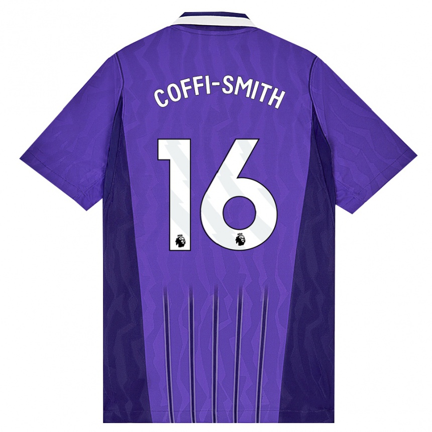 נשים כדורגל Courtney Coffi-Smith #16 סגול לבן ג'רזי קיט שלישי 2026/27