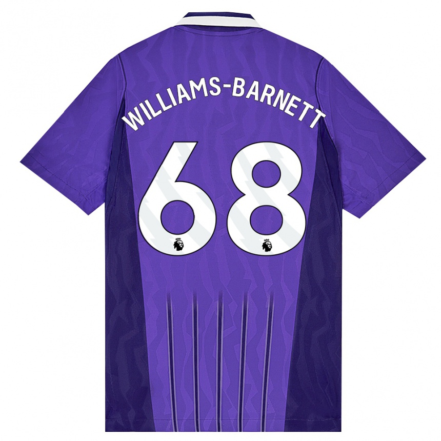 נשים כדורגל Lucá Williams-Barnett #68 סגול לבן ג'רזי קיט שלישי 2026/27