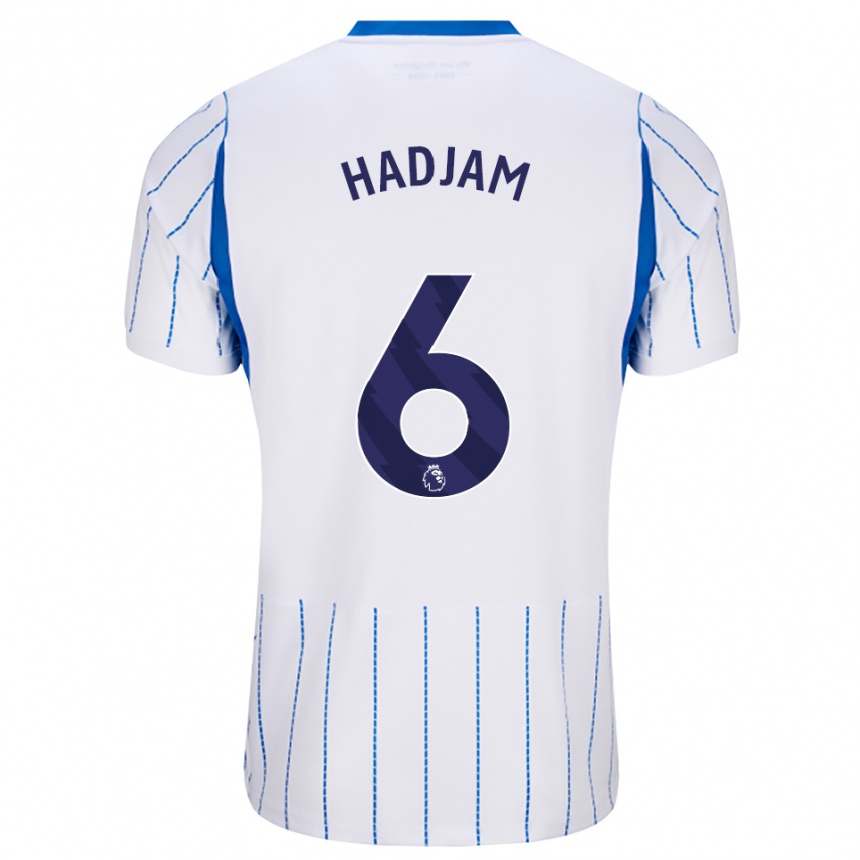 נשים כדורגל Jaouen Hadjam #6 כחול דודוד לבן הרחק ג'רזי 2026/27 נשים כדורגל Jaouen Hadjam #6 כחול דודוד לבן הרחק ג'רזי 2026/27