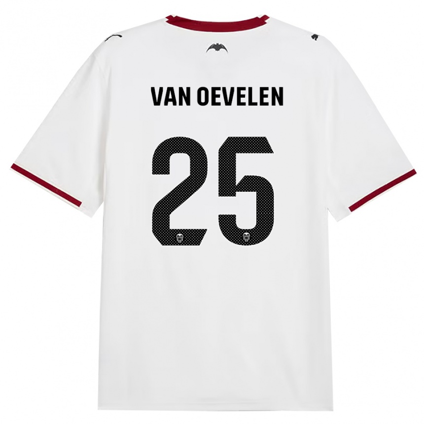 ילדים כדורגל Kayne Van Oevelen #25 שחור לבן אדום צהוב ג'רזי ביתית 2026/27