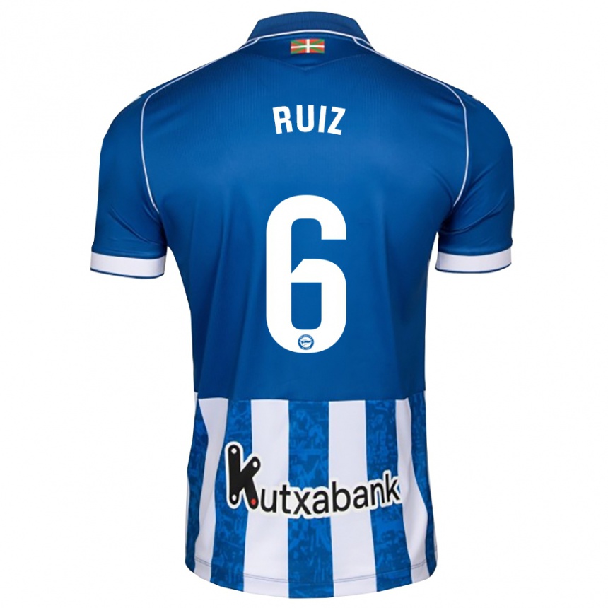 ילדים כדורגל Markel Ruiz #6 לבן כחול שחור ג'רזי ביתית 2026/27