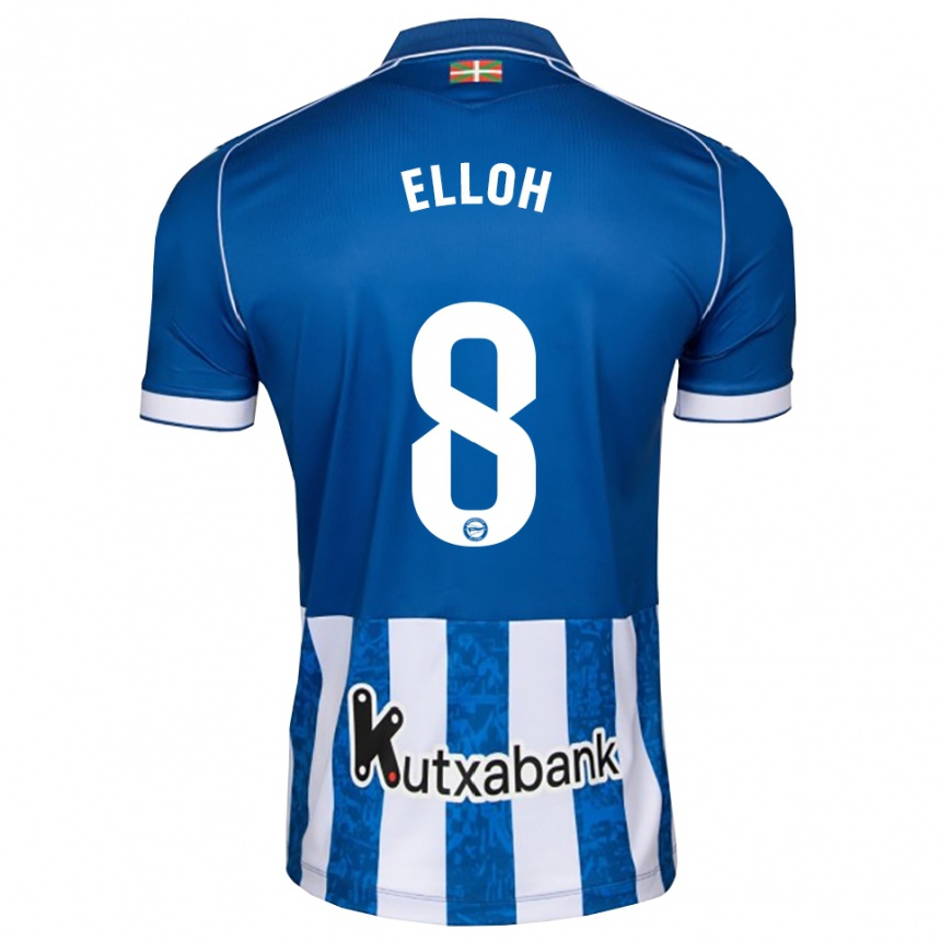 ילדים כדורגל Rebecca Elloh #8 לבן כחול שחור ג'רזי ביתית 2026/27