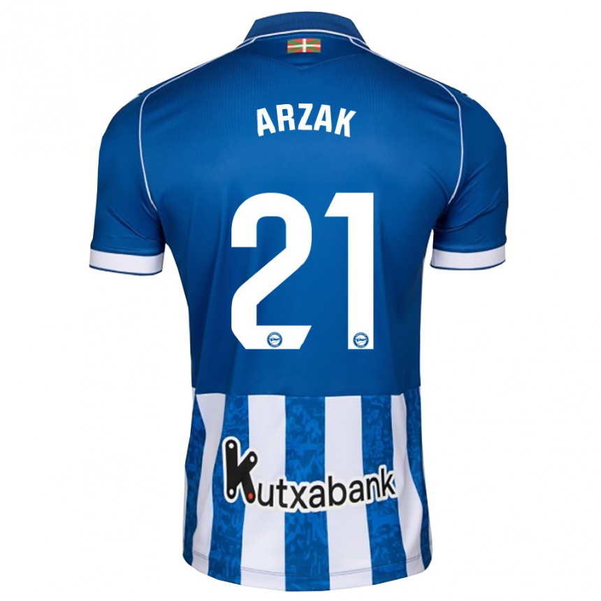 ילדים כדורגל Andoni Arzak #21 לבן כחול שחור ג'רזי ביתית 2026/27