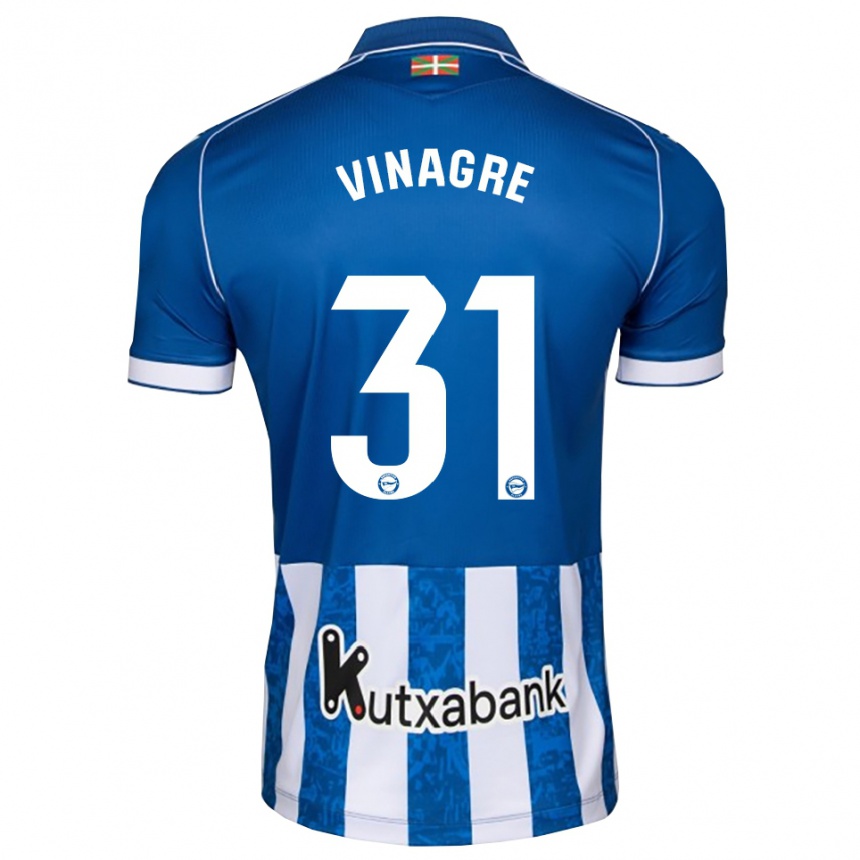 ילדים כדורגל Pablo Vinagre #31 לבן כחול שחור ג'רזי ביתית 2026/27