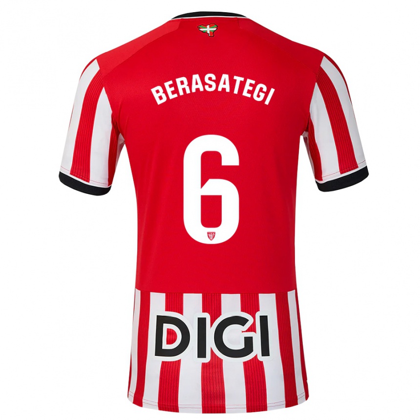 ילדים כדורגל Suhar Berasategi #6 אדום שחור לבן ג'רזי ביתית 2026/27