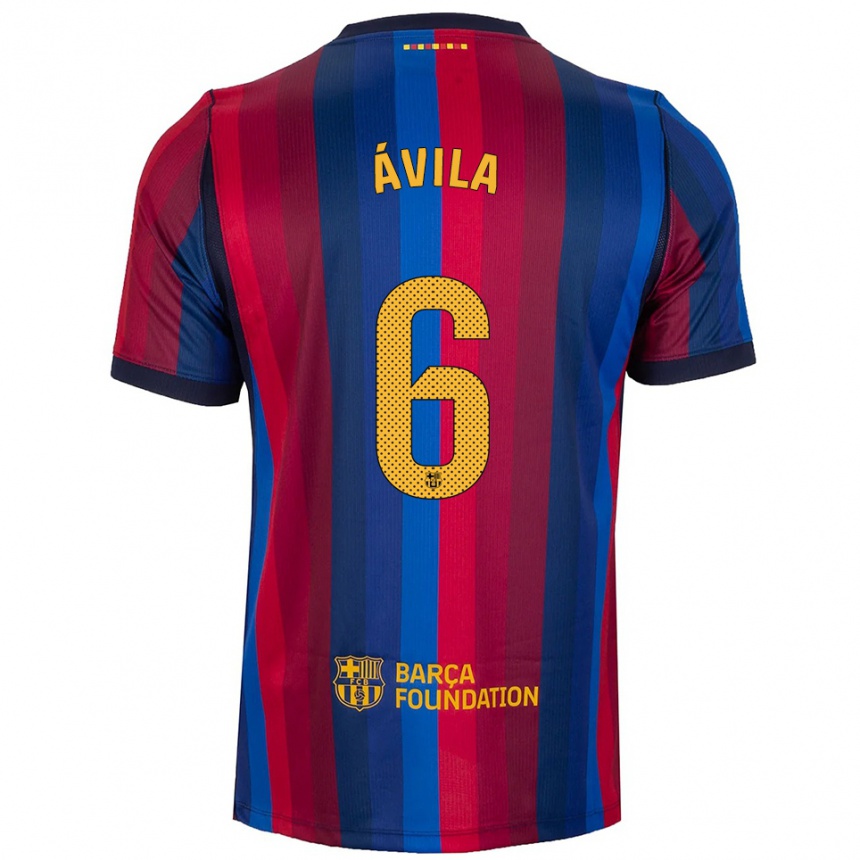 ילדים כדורגל Dani Ávila #6 כחול מלכותי אדום צהוב ג'רזי ביתית 2026/27 ילדים כדורגל Dani Ávila #6 כחול מלכותי אדום צהוב ג'רזי ביתית 2026/27
