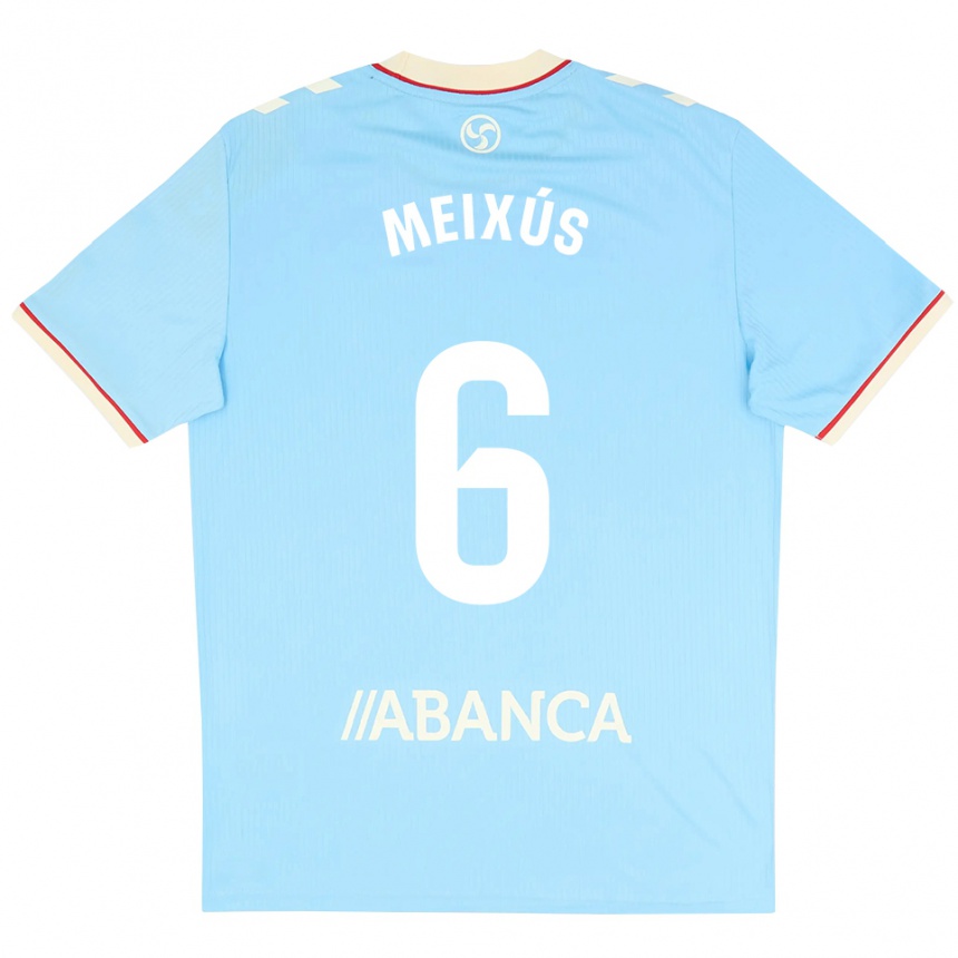 ילדים כדורגל Pablo Meixús #6 כחול שמיים לבן אדום ג'רזי ביתית 2026/27