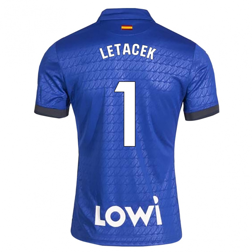 ילדים כדורגל Jiri Letacek #1 לבן כחול שחור ג'רזי ביתית 2026/27