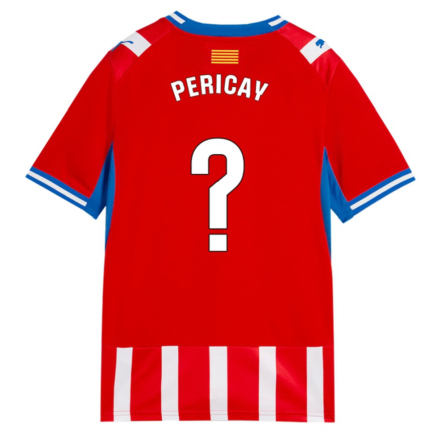 ילדים כדורגל Sergi Pericay #0 אדום לבן כחול שמיים ג'רזי ביתית 2026/27