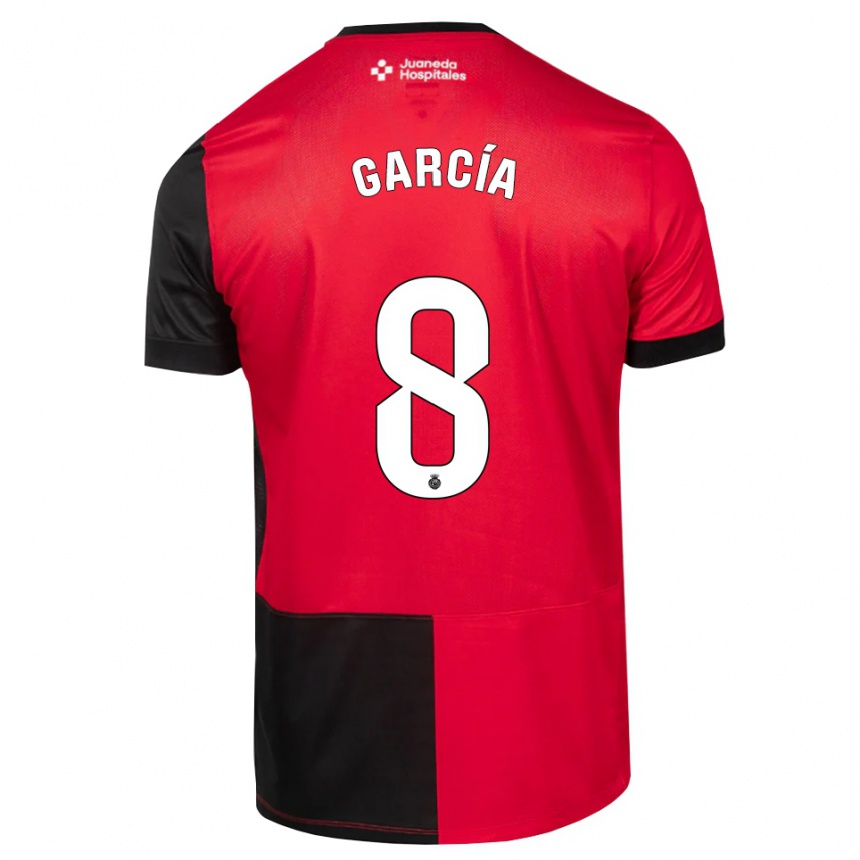 ילדים כדורגל Jandro García #8 שחור אדום לבן ג'רזי ביתית 2026/27