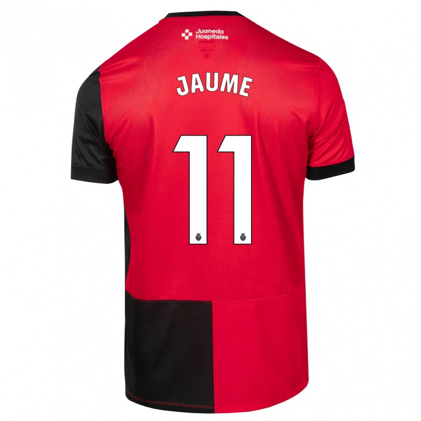 ילדים כדורגל Miquel Jaume #11 שחור אדום לבן ג'רזי ביתית 2026/27