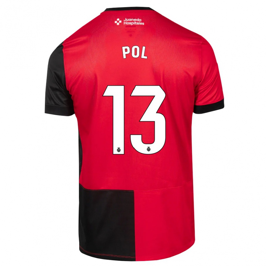 ילדים כדורגל Joan Pol #13 שחור אדום לבן ג'רזי ביתית 2026/27