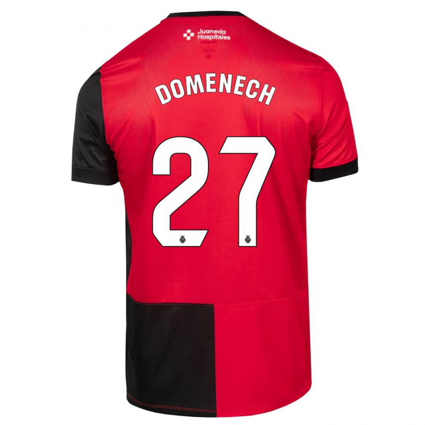 ילדים כדורגל Marc Domenech #27 שחור אדום לבן ג'רזי ביתית 2026/27