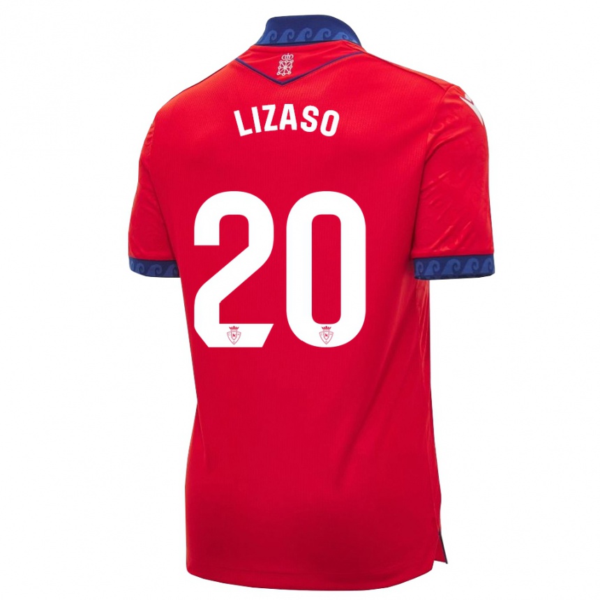 ילדים כדורגל Iker Lizaso #20 אדום כחול צי לבן ג'רזי ביתית 2026/27