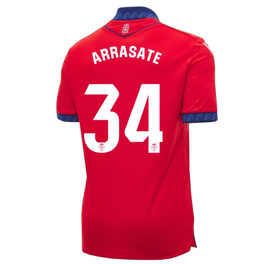 ילדים כדורגל Ibai Arrasate #34 אדום כחול צי לבן ג'רזי ביתית 2026/27