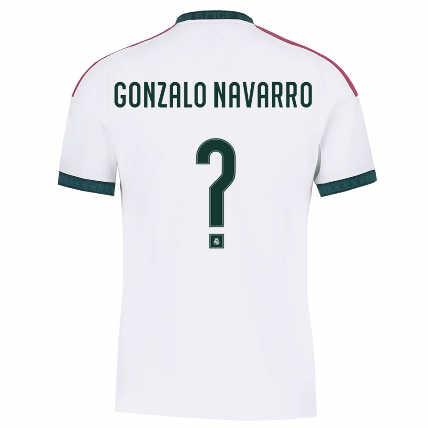 ילדים כדורגל Gonzalo Navarro #0 ירוק כהה לבן אדום ג'רזי ביתית 2026/27