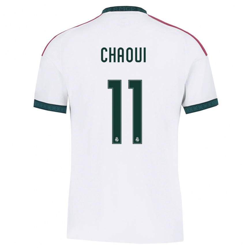 ילדים כדורגל Omar Chaoui #11 ירוק כהה לבן אדום ג'רזי ביתית 2026/27