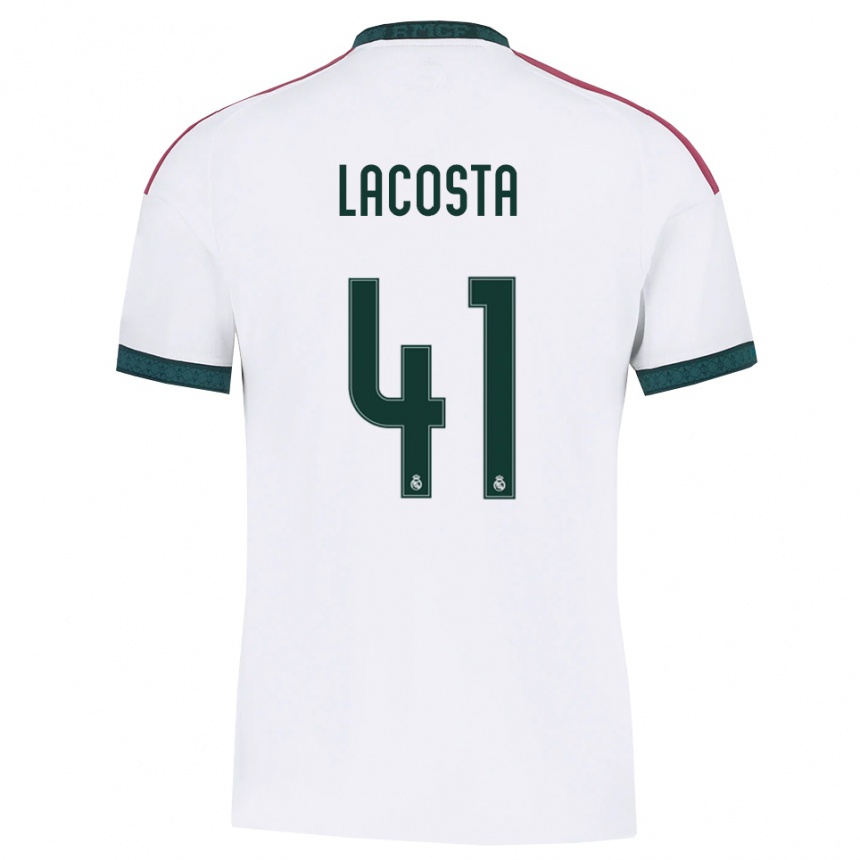 ילדים כדורגל Diego Lacosta #41 ירוק כהה לבן אדום ג'רזי ביתית 2026/27
