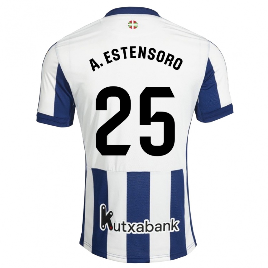 ילדים כדורגל Alazne Estensoro #25 כחול צי זהב ג'רזי ביתית 2026/27