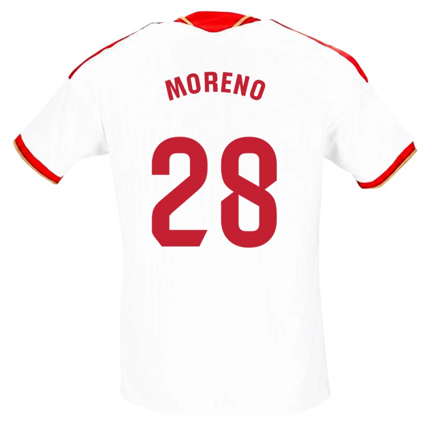 ילדים כדורגל Fernando Moreno #28 לבן אדום ג'רזי ביתית 2026/27 ילדים כדורגל Fernando Moreno #28 לבן אדום ג'רזי ביתית 2026/27