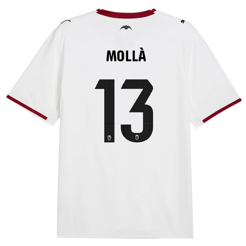 ילדים כדורגל Pablo Mollà #13 שחור לבן אדום צהוב ג'רזי ביתית 2026/27