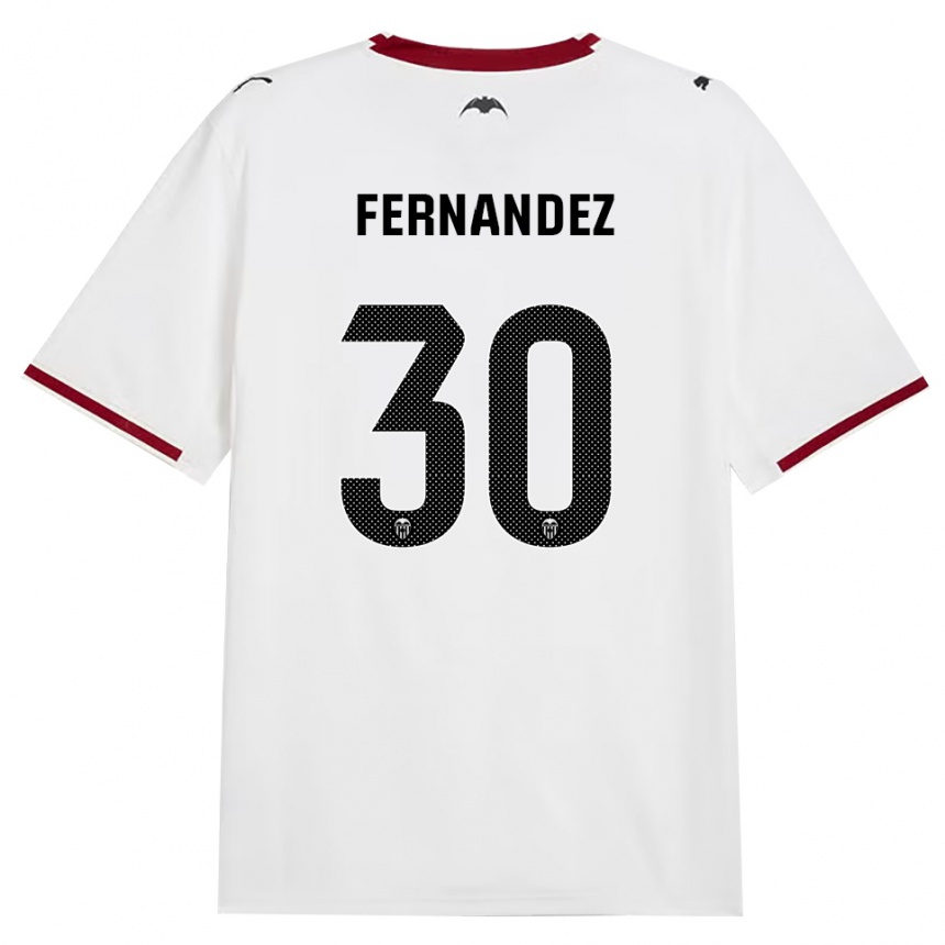 ילדים כדורגל Rubén Fernández #30 שחור לבן אדום צהוב ג'רזי ביתית 2026/27