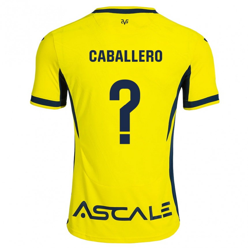 ילדים כדורגל Jesús Caballero #0 צהוב שחור אדום ג'רזי ביתית 2026/27 ילדים כדורגל Jesús Caballero #0 צהוב שחור אדום ג'רזי ביתית 2026/27