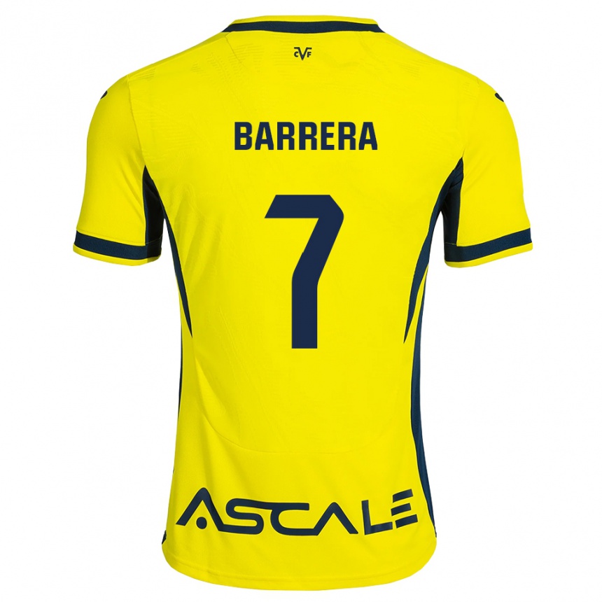 ילדים כדורגל Sergio Barrera #7 צהוב שחור אדום ג'רזי ביתית 2026/27
