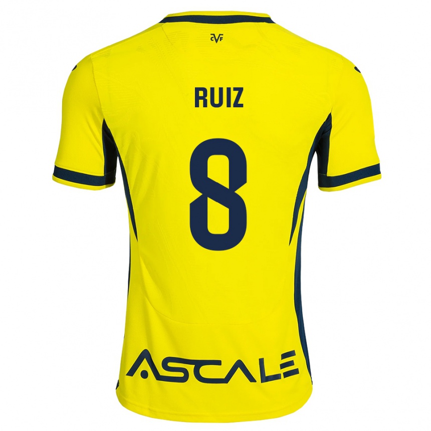 ילדים כדורגל Adri Ruiz #8 צהוב שחור אדום ג'רזי ביתית 2026/27
