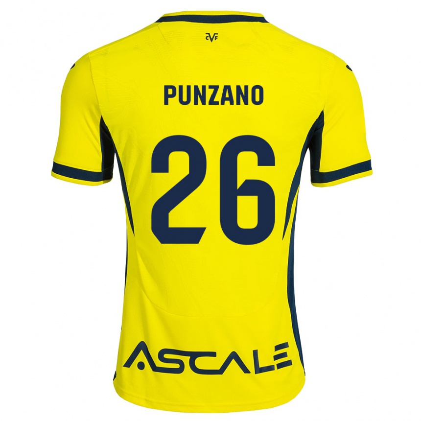 ילדים כדורגל Iker Punzano #26 צהוב שחור אדום ג'רזי ביתית 2026/27