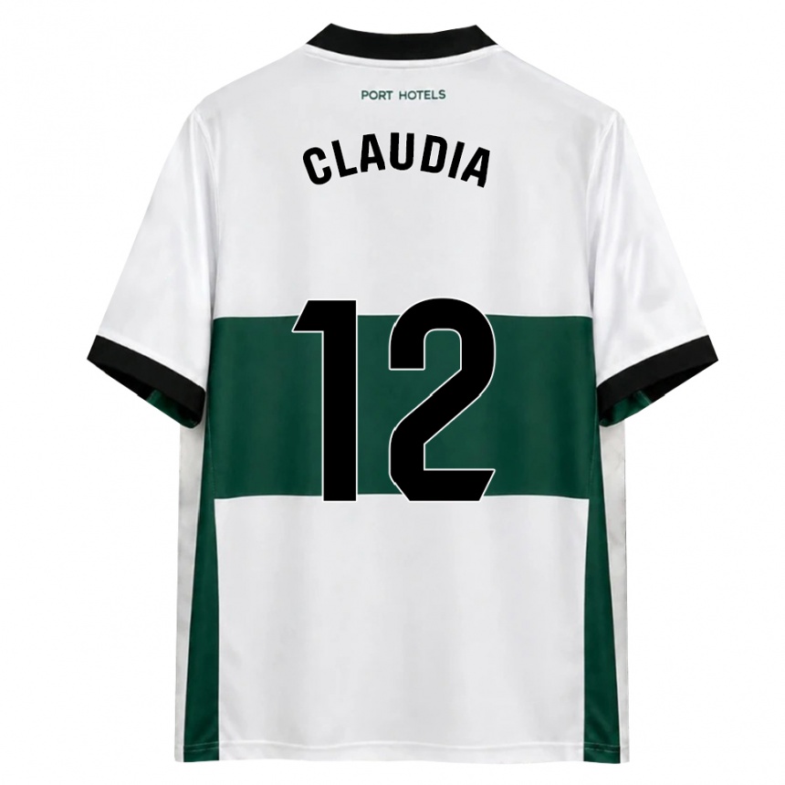 ילדים כדורגל Claudia Rabasco Campello #12 ירוק לבן אדום ג'רזי ביתית 2026/27 ילדים כדורגל Claudia Rabasco Campello #12 ירוק לבן אדום ג'רזי ביתית 2026/27