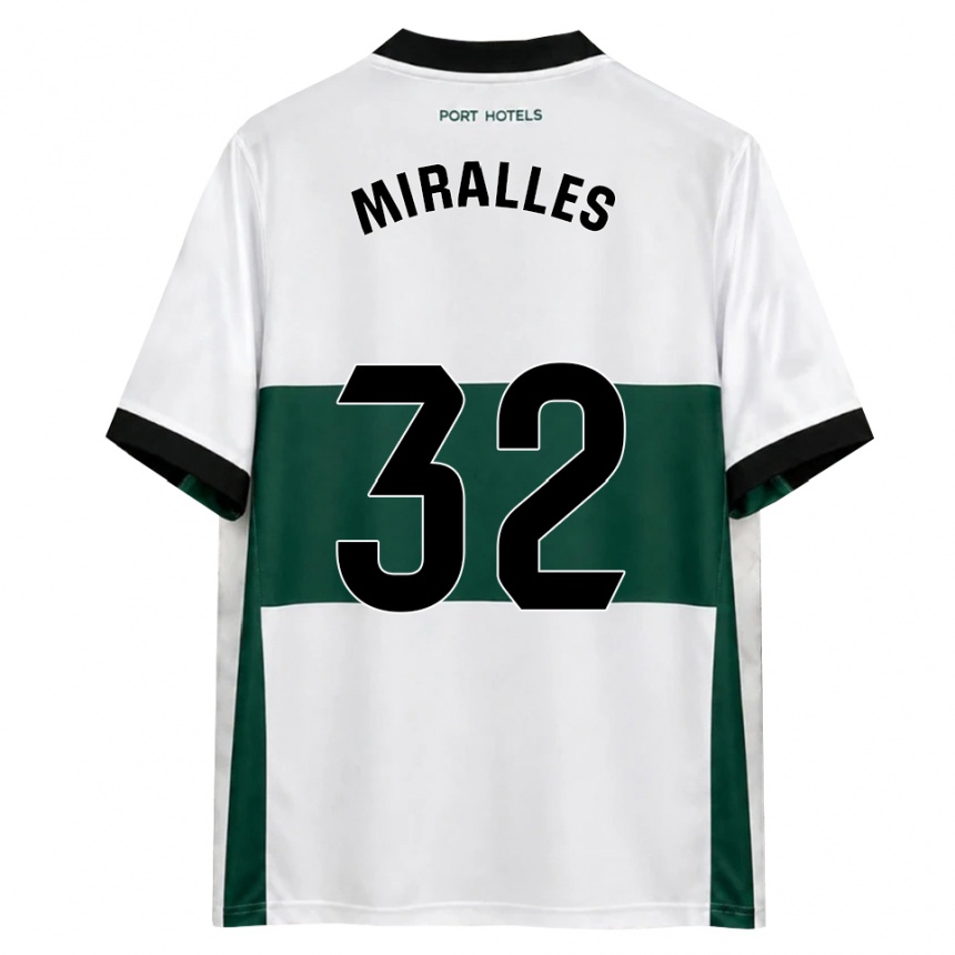 ילדים כדורגל Álvaro Miralles #32 ירוק לבן אדום ג'רזי ביתית 2026/27 ילדים כדורגל Álvaro Miralles #32 ירוק לבן אדום ג'רזי ביתית 2026/27