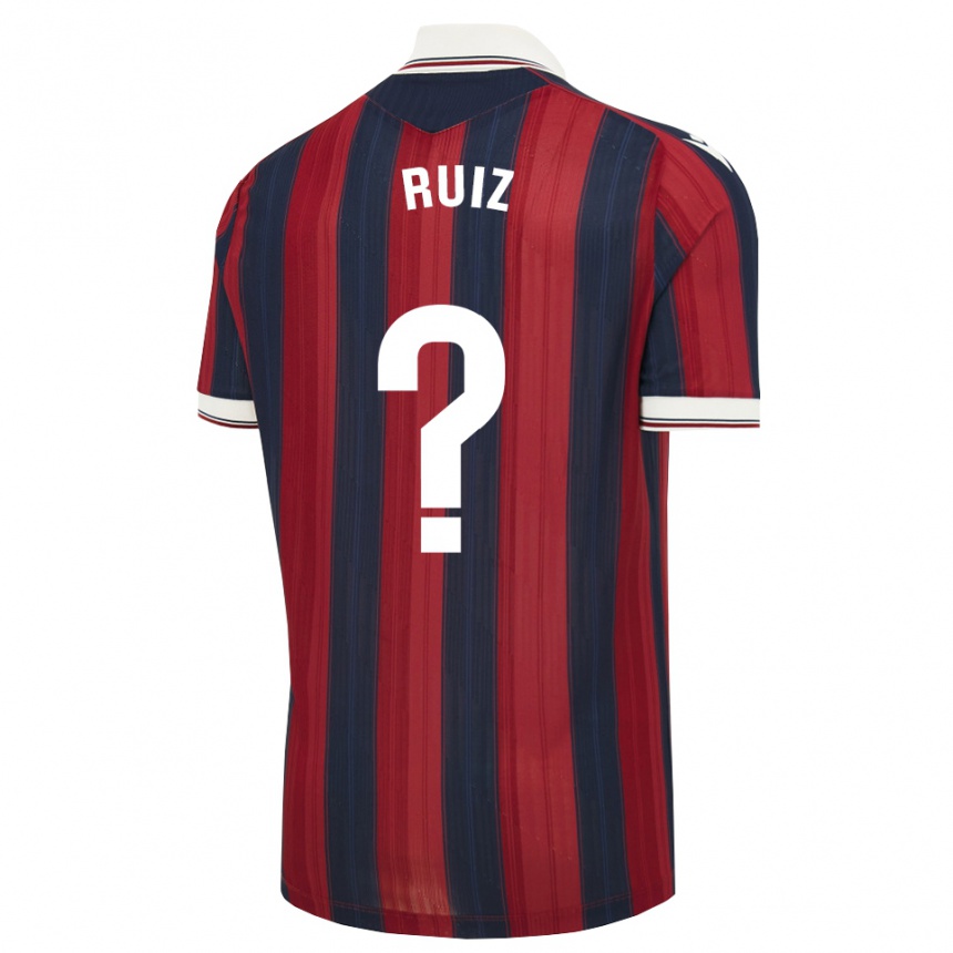 ילדים כדורגל Álex Ruiz #0 כחול חצות אדום ג'רזי ביתית 2026/27